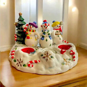 Partylite Christmas Snowbell Tea Light Pillar Holder P7650 Great Gift!